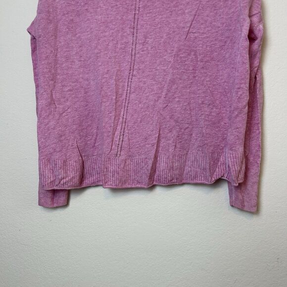 J. Crew Linen Short Women’s XS Pink Burnout Raglan Round Neck Lightweight Casual - Picture 7 of 10